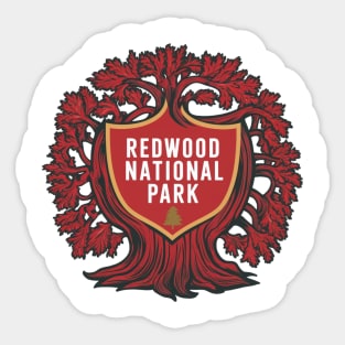 Abstract Redwood National Park Emblem Sticker